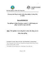 Báo cáo nghiên cứu nông nghiệp 