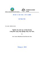 Báo cáo nghiên cứu nông nghiệp 