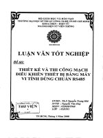 Thiết kế và thi công mạch điều khiển thiết bị bằng máy vi tính, dùng chuẩn RS485