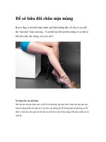 Để sở hữu đôi chân mịn màng potx