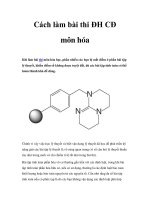 Cách làm bài thi ĐH CĐ môn hóa pdf