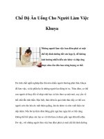 Chế Độ Ăn Uống Cho Người Làm Việc Khuya ppt