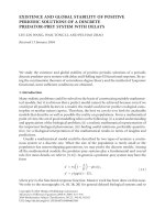 EXISTENCE AND GLOBAL STABILITY OF POSITIVE PERIODIC SOLUTIONS OF A DISCRETE PREDATOR-PREY SYSTEM potx