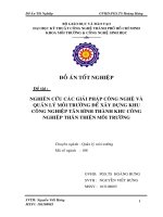 Nghiên cứu các giải pháp công nghệ và quản lý môi trường để xây dựng khu công nghiệp Tân Bình thành khu công nghiệp thân thiện môi trường