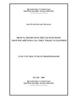 Dịch vụ thanh toán thẻ tại ngân hàng TMCP dầu khí toàn cầu Thực trạng và giải pháp