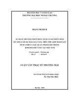 Sử dụng phương pháp phân tích cơ sở, phân tích kỹ thuật để dự báo giá vàng trên thế giới nhằm xây dựng chiến lược quản trị rủi ro trong kinh doanh vàng tại Việt Nam