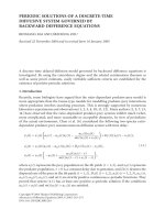 PERIODIC SOLUTIONS OF A DISCRETE-TIME DIFFUSIVE SYSTEM GOVERNED BY BACKWARD DIFFERENCE pdf