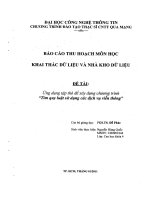 Ứng dụng tập thô để xây dựng chương trình Tìm quy luật sử dụng các dịch vụ viễn thông