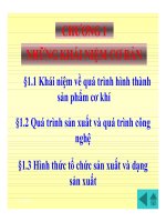 bài giảng công nghệ chế tạo máy chương 1 các khái niệm cơ bản
