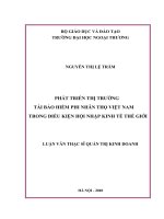 Phát triển thị trường tái bảo hiểm phi nhân thọ việt nam trong điều kiện hội nhập kinh tế quốc tế