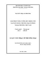 Giải pháp tăng cường huy động vốn tại ngân hàng thương mại cổ phần ngoại thương việt nam