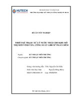 Thiết kế trạm xử lý nước thải cho khu đô thị mới Vinh Tân, công suất 1000M3 ngày.đêm