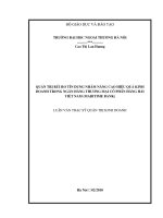 Quản trị rủi ro tín dụng nhằm nâng cao hiệu quả kinh doanh trong ngân hàng thương mại cổ phần hàng hải Việt Nam(Maritime Bank)