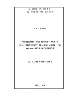 Các thành tạo trầm tích tầng mặt và mối liên quan với địa hoá môi trường trên địa bàn tỉnh Ninh Binh