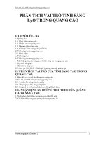 Phân tích Vai trò của tính sáng tạo trong quảng cáo