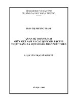Quan hệ thương mại giữa việt nam và các quốc gia bắc phi  thực trạng và một số giải pháp phát triển