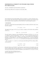 EXPONENTIAL STABILITY OF DYNAMIC EQUATIONS ON TIME SCALES ALLAN C. PETERSON AND YOUSSEF N. RAFFOUL pdf