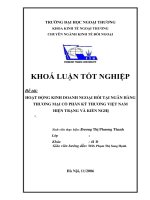 Kinh doanh ngoại hối tại ngân hàng thương mại cổ phần kỹ thương Việt Nam Hiện trạng và giải pháp