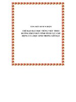 Chỉ đạo dạy học Tiếng Việt theo hướng phát huy tính tích cực chủ động của học sinh trong giờ dạy