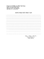 BẢNG NHẬN XÉT THỰC TẬP pptx