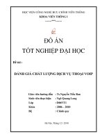 ĐÁNH GIÁ CHẤT LƯỢNG DỊCH VỤ THOẠI VOIP