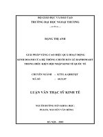 Giải pháp nâng cao hiệu quả hoạt động kinh doanh của hệ thống chuỗi bán lẻ hapromart trong điều kiện hội nhập kinh tế