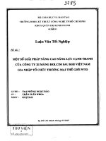 Một số giải pháp nâng cao năng lực cạnh tranh của công ty xi măng HOLCIM sau khi Việt Nam gia nhập tổ chức thương mại thế giới WTO