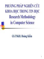Bài giảng PHƯƠNG PHÁP NGHIÊN CỨU KHOA HỌC TRONG TIN HỌC