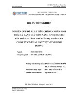 Nghiên cứu đề xuất tiêu chí dán nhãn sinh thái và đánh giá tiềm năng áp dụng cho sản phẩm ngành chế biến hạt điều của Công ty cổ phần Hạt Việt tỉnh Bình Dương