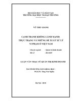 Cạnh tranh không lành mạnh   thực trạng và những đề xuất xử lý vi phạm ở việt nam