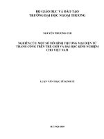 Nghiên cứu một số mô hình thương mại điện tử thành công trên thế giới và bài học kinh nghiệm cho Việt Nam