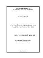 Giải pháp nâng cao hiệu quả hoạt động marketing tại ngân hàng an bình