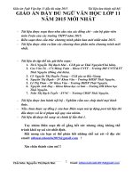 Giáo án ngữ văn lớp 11 đầy đủ năm 2015