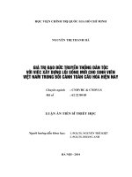 giá trị đạo đức truyền thống dân tộc với việc xây dựng lối sống mới cho sinh viên việt nam trong bối cảnh toàn cầu hóa hiện nay