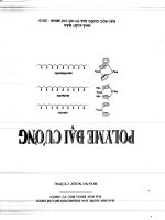 POLYME đại CƯƠNG, tài liệu cho sinh viên ngành hóa