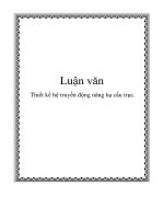 Luận văn thiết kế hệ truyền động nâng hạ cầu trục
