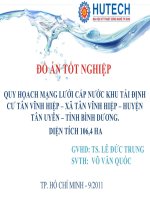 Quy hoạch mạng lưới cấp nước khu tái định cư Tân Vĩnh Hiệp xã Tân Vĩnh Hiệp huyện Tân Uyên tỉnh Bình Dương.ppt