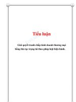 Giải quyết trang chấp trong luật trọng tài thương mại 2011