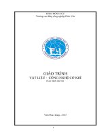 VẬT LIỆU CÔNG NGHỆ CƠ KHÍ