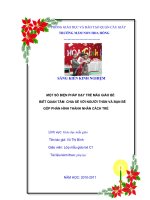 Một số biện pháp dạy trẻ mẫu giáo bé biết quan tâm chia sẻ với người thân và bạn bè góp phần hình thành nhân cách trẻ