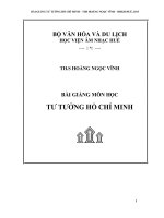 BÀI GIẢNG MÔN HỌC TƯ TƯỞNG HỒ CHÍ MINH
