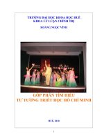 GÓP PHẦN TÌM HIỂU TƯ TƯỞNG TRIẾT HỌC HỒ CHÍ MINH