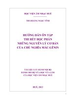 HƯỚNG DẪN ÔN TẬP THI HẾT HỌC PHẦN NHỮNG NGUYÊN LÝ CƠ BẢN CỦA CHỦ NGHĨA MÁCLÊNIN