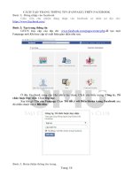 Quy trình tạo trang thông tin trên facebook