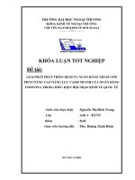 Giải pháp phát triển dịch vụ ngân hàng nhằm góp phần nâng cao năng lực cạnh tranh của ngân hàng indovina trong điều kiện hội nhập kinh tế quốc tế