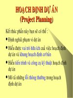 Bài giảng hoạch định dự án (planning)