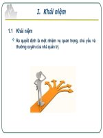 Chuong 4 Ra quyết định là một nhiệm vụ quan trọng