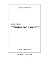GIÁO TRÌNH TÔN GIÁO HỌC ĐẠI CƯƠNG
