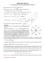 LƯỢNG GIÁC CHỌN lọc  ôn thi đại học