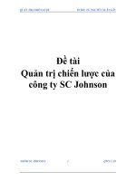 đề tài quản trị chiến lược của công ty sc johnson